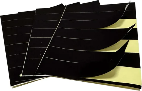 Vista 7 de Match Striker - Adhesivo de golpeo, papel negro con adhesivo previo, 28 piezas, corte rectangular para fósforos de seguridad en tarro de campana