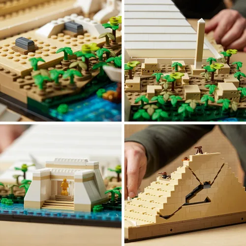 Vista 3 de LEGO Architecture Gran Pirámide de Giza Set 21058, Kit de Construcción de Modelo de Decoración del Hogar, Actividad Creativa de DIY, Colección