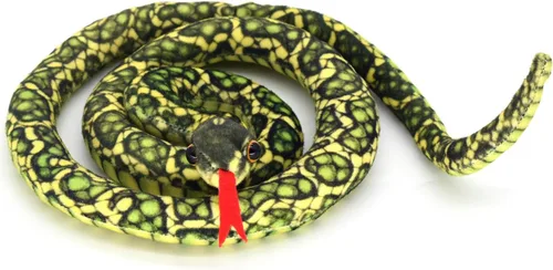 Vista 3 de Muñecas de serpiente suaves de 3.6 pies de largo, lindos animales de peluche, bromas de peluche, juguetes para niños, regalos para niños, Verde