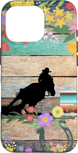 Vista 20 de Cute Serape Spring Flower Rodeo Western Horse Barrel Racing Case for iPhone 17