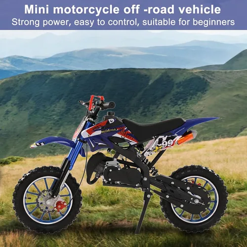 Vista 6 de 50cc Gas Dirt Bikes for Kids 8-14, 2-Stroke Gas Mini Dirt Bike, 35MPH