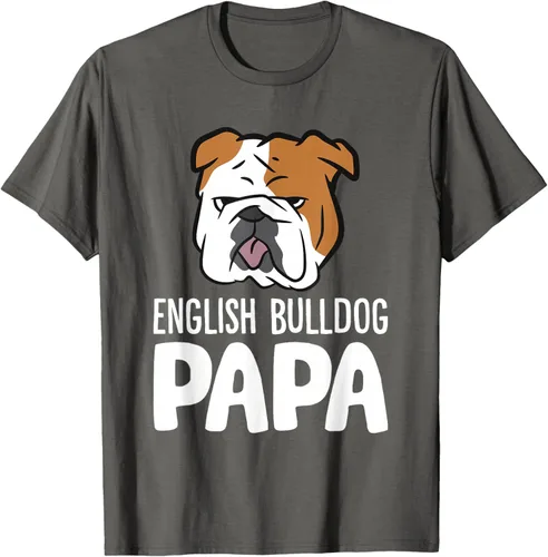 Vista 94 de Camiseta divertida de Bulldog Inglés para papá dueño de perro, Negro