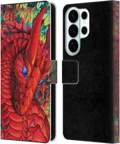 Vista 325 de Head Case Designs Officially Licensed Carla Morrow Galactic Entrancement Dragons Leather Wallet Case Compatible with Samsung Galaxy A07 4G