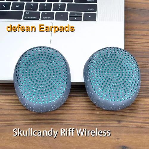 Vista 6 de Riff - Almohadillas de repuesto defean compatibles con auriculares inalámbricos Skullcandy Riff (azul)