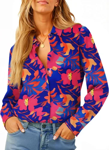 Vista 7 de Soft Non-Iron Wrinkle-Free Button Down Shirts for Women Dress Shirts Collared Blouses Formal Business Work Tops