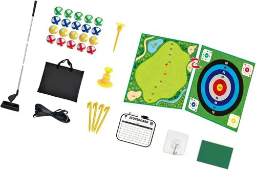 Vista 3 de Juego de croquet de golf para actividades familiares al aire libre para todas las edades, desarrollo de habilidades motoras, juego de croquet