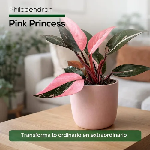Vista 7 de Philodendron Pink Princess (paquete de 4) Plantas vivas de inicio enchufe, plantas de interior variegadas, plantas tropicales de fácil cuidado