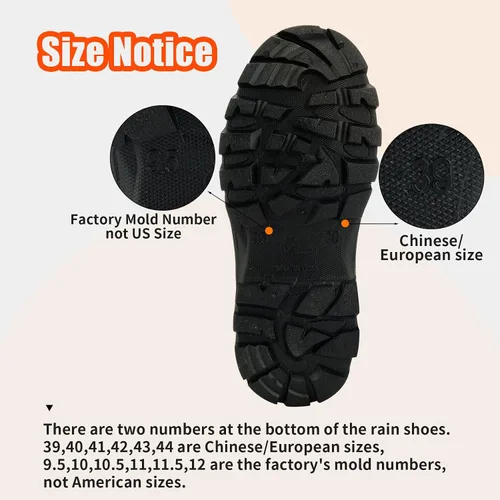 Vista 2 de Gets Botas de lluvia para hombre, impermeables, ligeras, de goma, para todo tipo de clima
