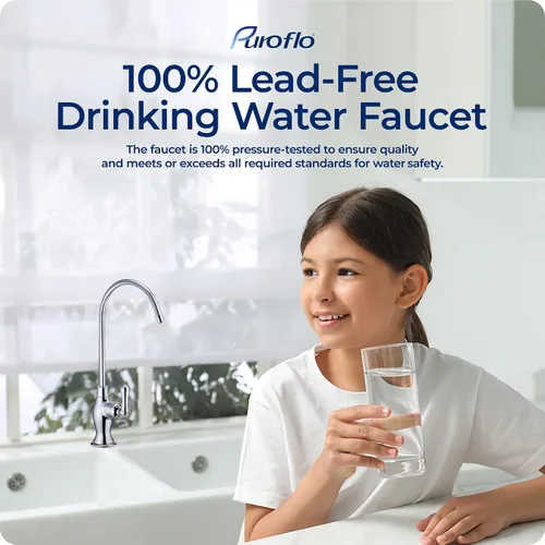 Vista 7 de Grifo de ósmosis inversa cromado, grifo de agua potable sin plomo certificado NSF para sistema de filtración de agua debajo del fregadero y sistema