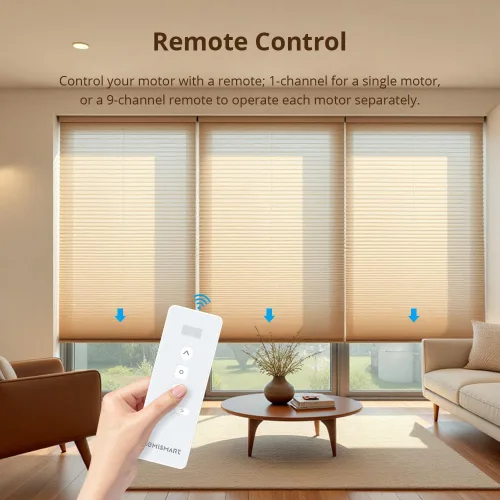 Vista 6 de Blindsmart Tuya Zigbee - Motor de persianas enrollables recargables para tubo de 1.496 pulgadas, persianas motorizadas, abridor de cortina