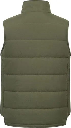 Vista 2 de Chrisuno Chaleco de esquí acolchado de invierno ligero para hombre, ropa de abrigo plegable