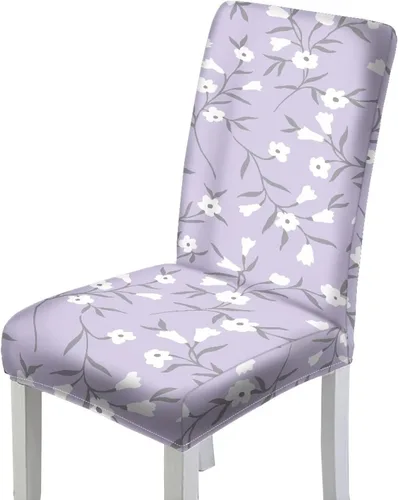 Vista 15 de HUGS IDEA Fundas elásticas para sillas de comedor con diente de león azul, fundas protectoras para sillas de cocina, lavables, para decoración