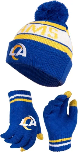 Vista 20 de Ultra Game Gorro de punto de invierno oficial de la NFL para jóvenes, súper suave, con guantes extra cálidos para pantalla táctil Color del equipo 1