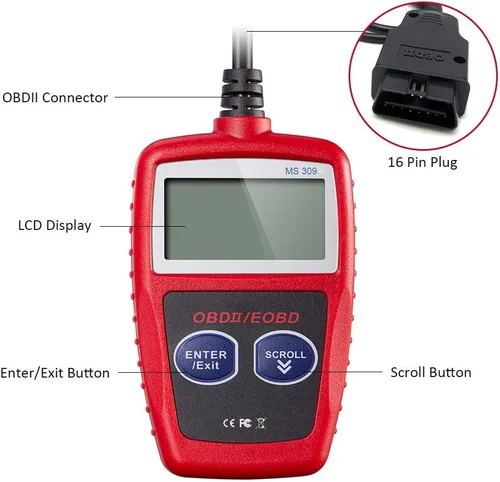 Vista 6 de Outzone OBD2 General MS309 - Lector de código de escáner de diagnóstico para automóvil, herramienta de escaneo de diagnóstico, verificar el código