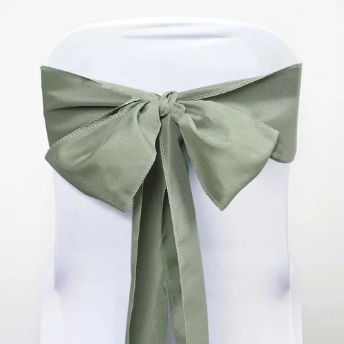 Vista 21 de Efavormart 5 piezas de fajas para sillas de poliéster color beige con lazos para decoración de sillas en bodas, eventos, suministros para decoración