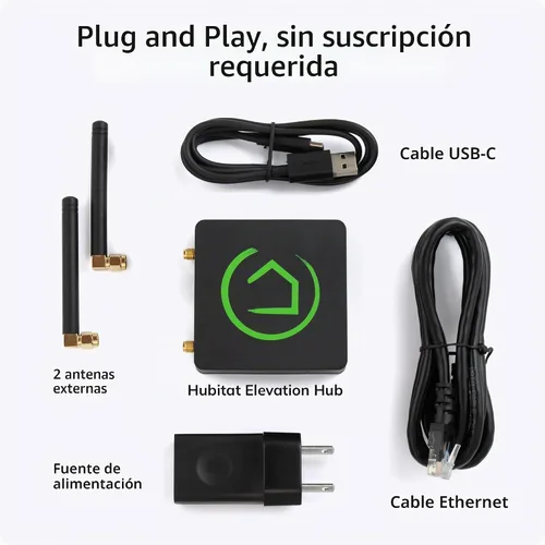 Vista 5 de Hubitat Elevation C‑8 Pro Smart Home Hub, control local y automatizaciones Works with Ring, Alexa, Google Home, Apple HomeKit, Compatible with