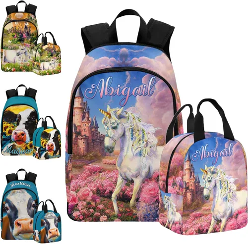 Vista 146 de Texto personalizado Elefante desgaste gafas mochila mochila mochila casual Daypack bolsa para mamá niñas, color86-4, Mochilas Daypack