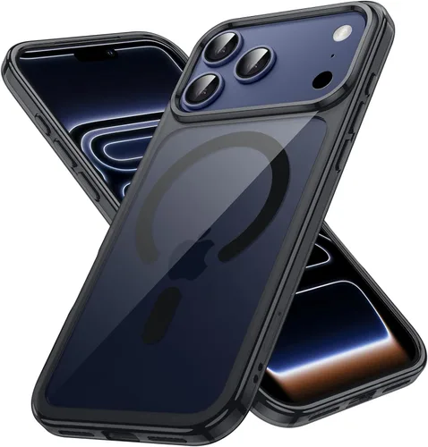 Vista 14 de JETech Funda magnética para iPhone 17 de 6.3 pulgadas, compatible con MagSafe, protector de teléfono a prueba de golpes, parte trasera transparente