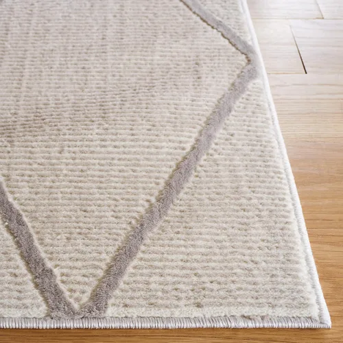 Vista 3 de SAFAVIEH - Alfombra de colección Revive, 9' x 12', beige, diseño enrejado, no se desprende y de fácil cuidado, ideal para áreas de alto tráfico