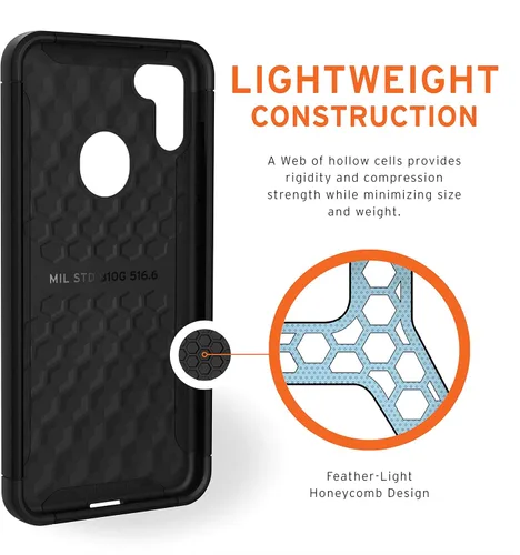 Vista 5 de URBAN ARMOR GEAR UAG - Funda protectora para Samsung Galaxy A11 Scout [negra] resistente y ligera, de grado militar, probada contra caídas