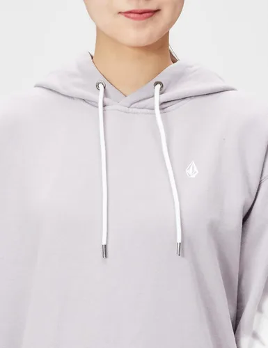 Vista 4 de Volcom Sudadera Costus Pollover Baselayer con capucha de forro polar para mujer
