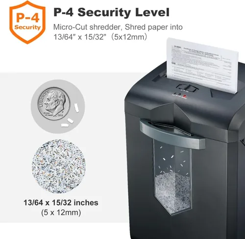 Vista 3 de Bonsaii Trituradora de papel Micro Cut C149-D de 14 hojas para oficina y paquete de 24 hojas de lubricante