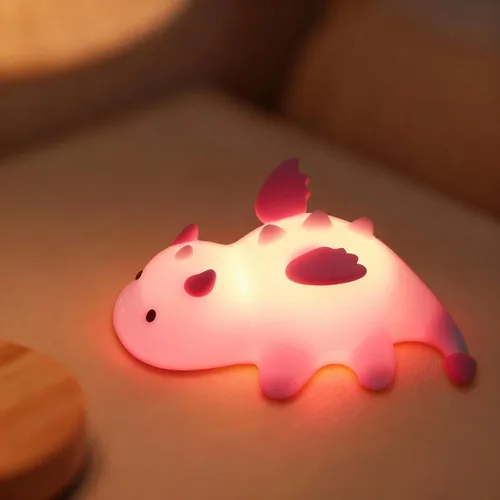 Vista 10 de Rechargeable Silicone Cute Pony Night Light for Kids - Dimmable Touch Lamp for Nursery, Bedroom Cute Baby Toddler Nightlight, Year of The Horse
