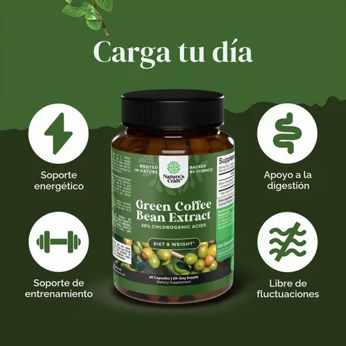 Vista 2 de Extracto de grano de café verde puro, apoyo energético y de enfoque mental