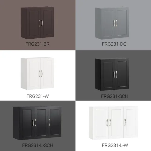 Vista 8 de Haotian Armario de pared para cuarto de lavado, gabinete de medicinas de almacenamiento para baño, cocina, garaje, torre de lino para baño, gabinete