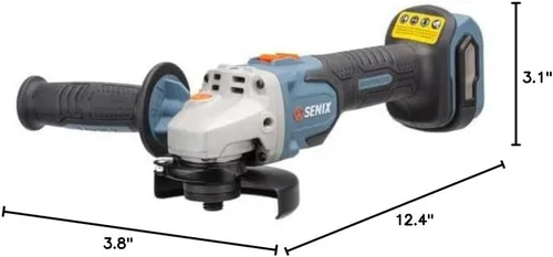 Vista 9 de SENIX PAX2115-M2-0 X2 20 Volt Max* Herramienta de amoladora angular sin escobillas de 4-1/2 pulgadas, 8500 RPM máximo, mango auxiliar de 3