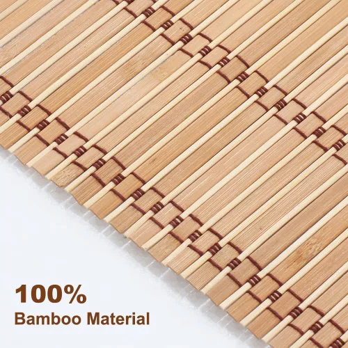 Vista 4 de LUCKUP Persianas romanas de bambú sin cordones, persianas enrollables para ventanas de interior, filtro de luz, protección UV, persianas de bambú