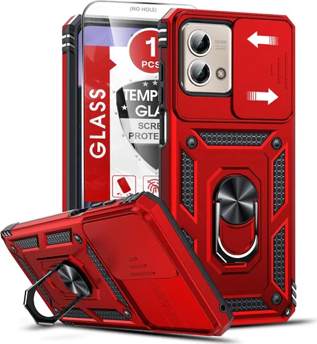 Vista 52 de LeYi Funda para Moto G Stylus 2022 4G (no compatible con 5G), funda para Moto G Stylus con 2 protectores de pantalla, funda protectora de grado Oro