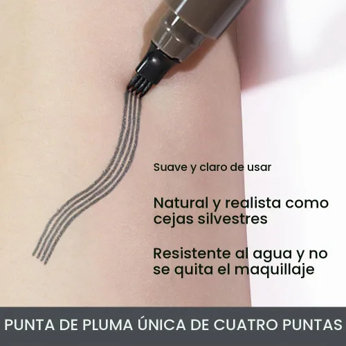 Vista 4 de Kaely 2 piezas de lápices de cejas para mujeres, lápiz de cejas con 4 puntas mágico preciso resistente al agua, lápiz de contorno de cejas