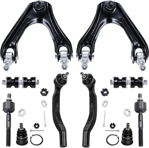 Vista 130 de Detroit Axle - Kit de suspensión delantera de 10 piezas para Chevrolet Trailblazer GMC Envoy 2004-2007 2005 2006 Soportes de brazo de control