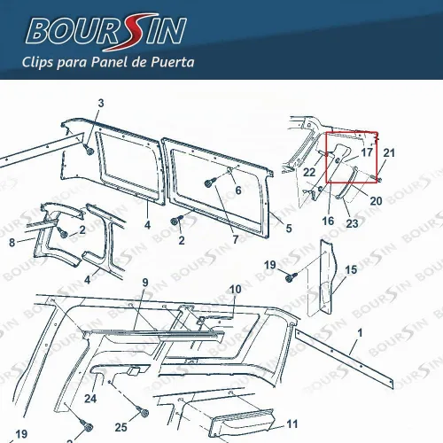 Vista 6 de Paquete de 50 clips de nailon para panel de moldura de puerta compatibles Pastilla 1500 2500 3500, sujetador tipo empuje, retenedor de panel