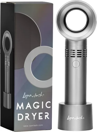 Vista 7 de Lyon Lash Portable USB Rechargeable Bladeless Mini Fan/Air Conditioning Blower/Handheld Cooling Dryer, Essential Eyelash Extension Supplies, Dries