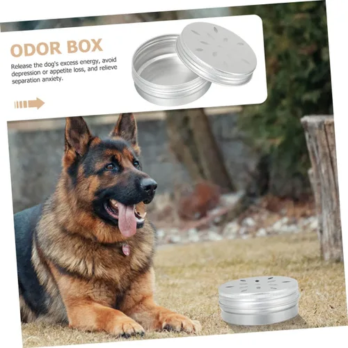 Vista 5 de DOITOOL 2 sets Perro Aroma Formación Caso Agujeros para Olfatear 2.7 fl oz Aluminio Scent Estaño para Perro Agilidad Entrenamiento 6 unids*2