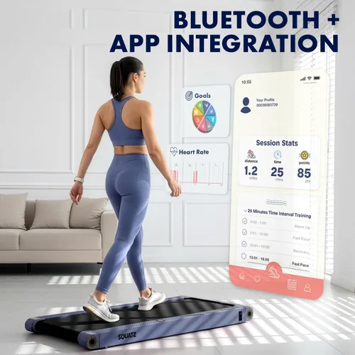Vista 8 de Squatz - Caminadora 2 en 1 con placas vibratorias, almohadilla compacta para debajo del escritorio con control remoto, pantalla LED, banda