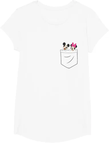 Vista 19 de Disney Mickey & Minnie Mouse - Camiseta de bolsillo pequeño para pareja