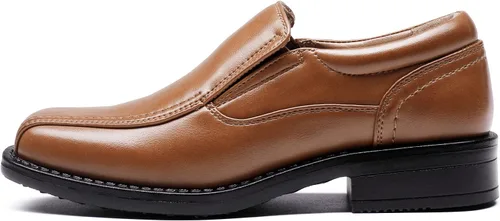 Vista 2 de Bruno Marc Zapatos de vestir para niños, mocasines sin cordones para boda
