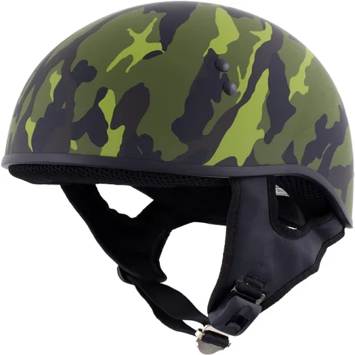 Vista 41 de Hot Leathers Avanzado Moto DOT Skull Cap Classic Half Cascos Biker HLD HLT