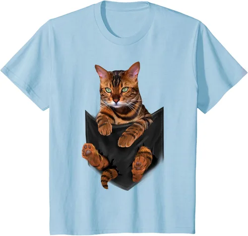Vista 9 de Camiseta de bolsillo con estampado de tigre y gato Negro
