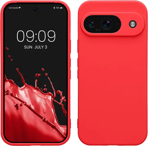 Vista 185 de kwmobile Funda compatible con Google Pixel 9 - Funda protectora delgada de TPU para teléfono - Acabado mate suave - Piedra antigua