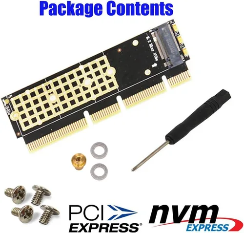 Vista 5 de HLT Adaptador M.2 NGFF NVMe SSD a PCIE 3.0 X16/X8/X4 para servidor 1U/2U y PC de bajo perfil