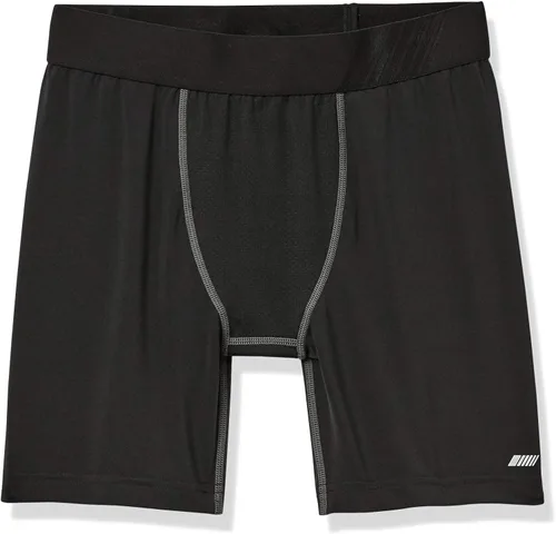Vista 4 de Tienda Essentials Pantalones cortos de control de capa base para hombre de 6 pulgadas