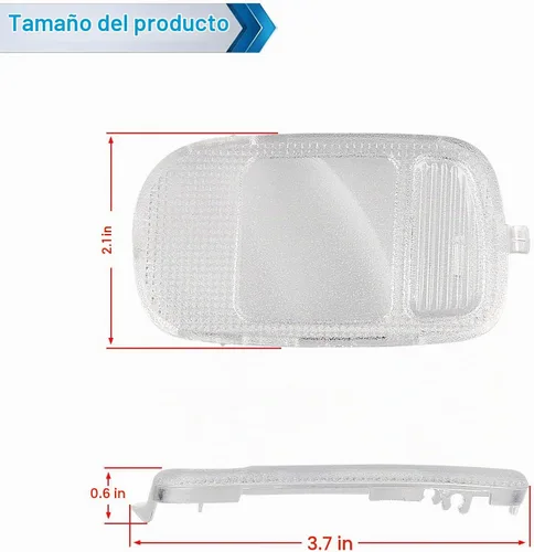 Vista 5 de Cubierta de luz de cúpula de mapa interior, consola superior con bombillas LED blancas compatible con Dodge Ram 1500 2500 3500 2002-2009