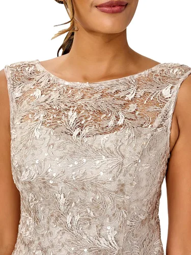 Vista 6 de Adrianna Papell Vestido de encaje de lentejuelas para mujer