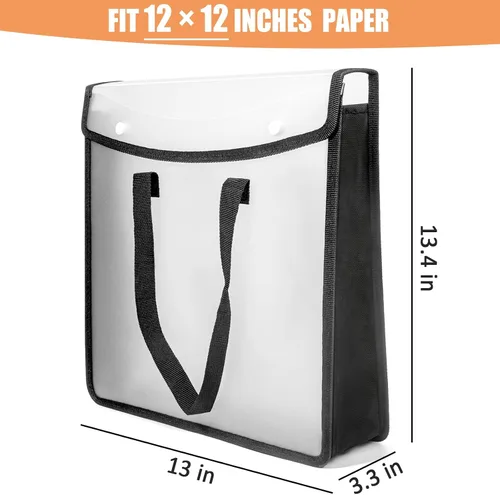 Vista 4 de Organizador de almacenamiento de papel expandible para álbumes de recortes, folio de papel negro para hojas de 12 x 12 pulgadas, organizador