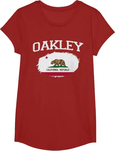 Vista 81 de OAKLEY CA CALIFORNIA Flag Vintage USA Sports Hombre Mujer Camiseta, Negro