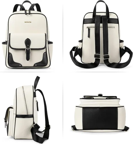 Vista 6 de BOSTANTEN Mochila de cuero genuino para mujer mochila pequeña de moda M